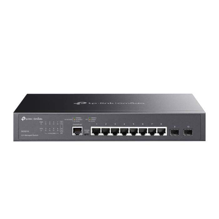 TP-Link JetStream 8-port Gigabit L2 upravljiv preklopnik (Switch), 8×10/100/1000M RJ45 ports, 2×Gigabit SFP, 1U 13" rack-mount-11