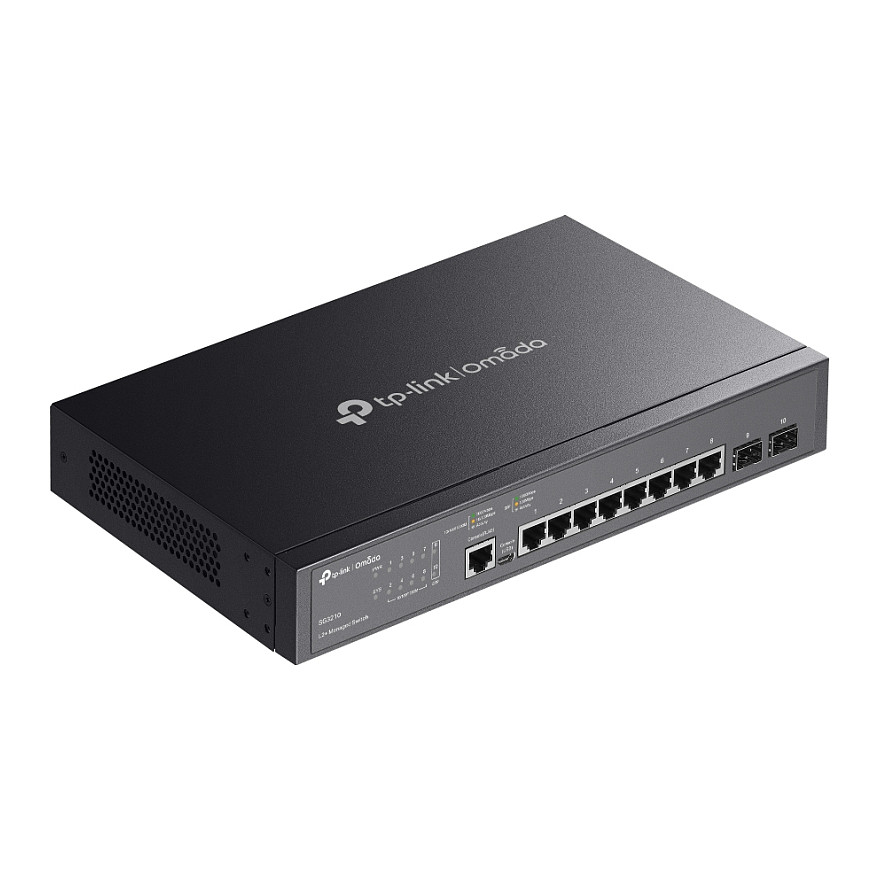 TP-Link JetStream 8-port Gigabit L2 upravljiv preklopnik (Switch), 8×10/100/1000M RJ45 ports, 2×Gigabit SFP, 1U 13" rack-mount-5