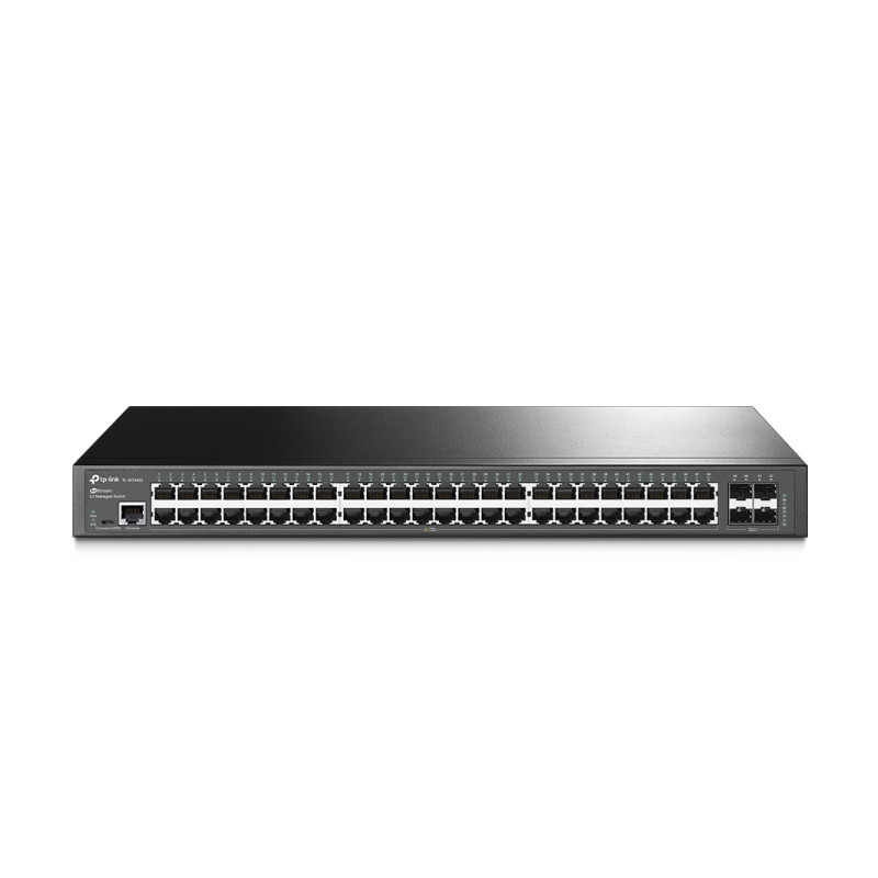 Preklopnik TP-LINK JetStream 48-port Gigabit L2 Smart 48×10/100/1000 RJ45 ports, 4×SFP Gigabit, 1U 19" rack-mount-0