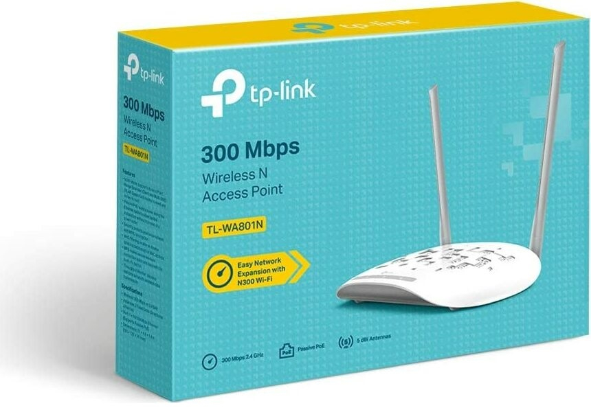 TP-Link bežična pristupna točka (AP) 300Mbps (2.4GHz), 802.11n/g/b, podrška za Pasivni PoE, 1×LAN, AP/Client/Bridge/Repeater, Multi-SSID, 2×fiksna antene-7