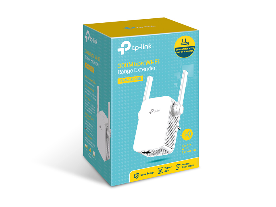 TP-Link bežični pojačivač dometa (Universal Range Extender) 300Mbps, (2.4GHz), 802.11b/g/n, 1×RJ45 10/100, 2×vanjska antena fiksna, range extender tipka-5