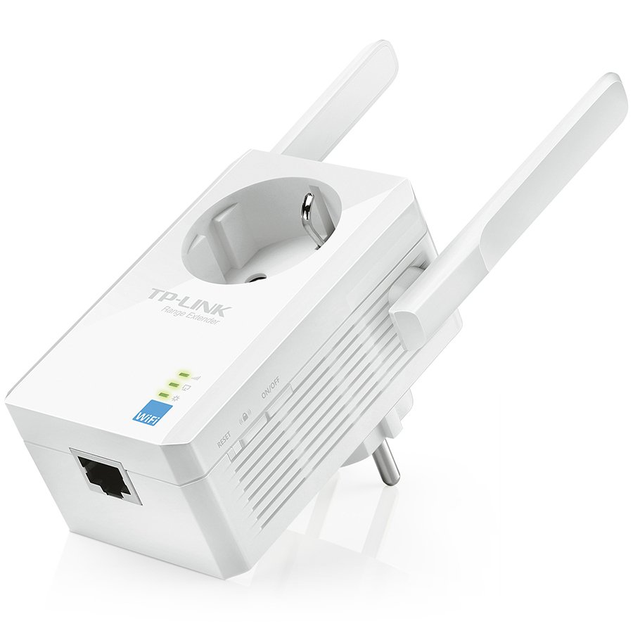 TP-Link bežični pojačivač dometa (Universal Range Extender) 300Mbps, (2.4GHz), 802.11b/g/n, 1×RJ45 10/100, 2×vanjske antene fiksne, range extender tipka, dodatna utičnica-4