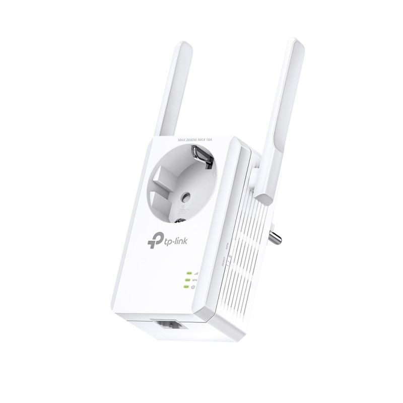 TP-Link bežični pojačivač dometa (Universal Range Extender) 300Mbps, (2.4GHz), 802.11b/g/n, 1×RJ45 10/100, 2×vanjske antene fiksne, range extender tipka, dodatna utičnica-13