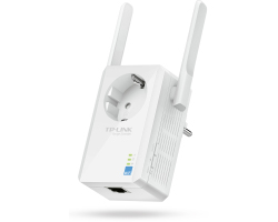 TP-Link bežični pojačivač dometa (Universal Range Extender) 300Mbps, (2.4GHz), 802.11b/g/n, 1×RJ45 10/100, 2×vanjske antene fiksne, range extender tipka, dodatna utičnica