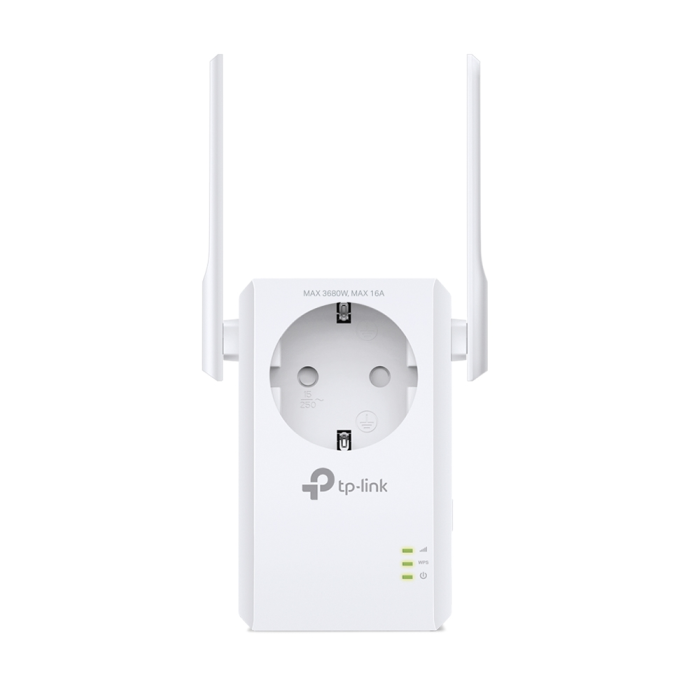 TP-Link bežični pojačivač dometa (Universal Range Extender) 300Mbps, (2.4GHz), 802.11b/g/n, 1×RJ45 10/100, 2×vanjske antene fiksne, range extender tipka, dodatna utičnica-15