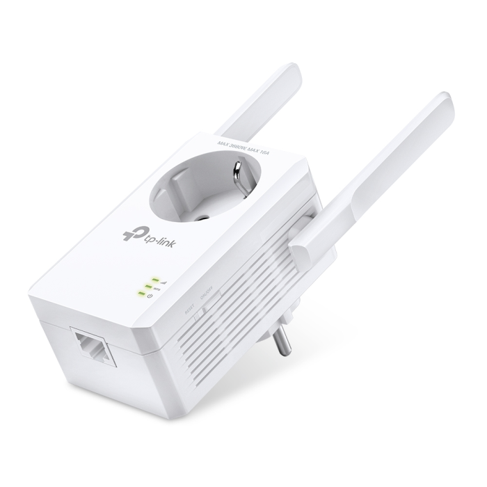 TP-Link bežični pojačivač dometa (Universal Range Extender) 300Mbps, (2.4GHz), 802.11b/g/n, 1×RJ45 10/100, 2×vanjske antene fiksne, range extender tipka, dodatna utičnica-16
