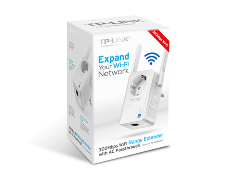 TP-Link bežični pojačivač dometa (Universal Range Extender) 300Mbps, (2.4GHz), 802.11b/g/n, 1×RJ45 10/100, 2×vanjske antene fiksne, range extender tipka, dodatna utičnica-9