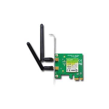 TP-Link bežični PCIe adapter 300Mbps (2.4GHz), 802.11n/g/b, 2× odvojiva antena, Low profile-5