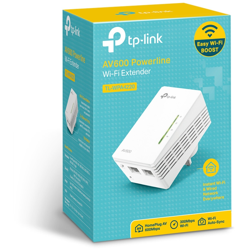Powerline adapter TP-LINK AV600 300Mbps 2.4GHz 2×LAN HomePlug AV Plug and Play-7