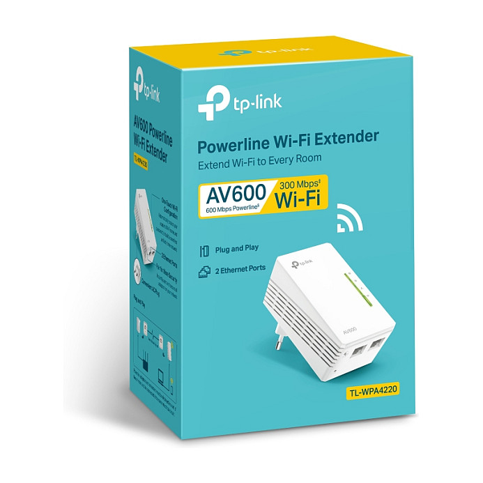 Powerline adapter TP-LINK AV600 300Mbps 2.4GHz 2×LAN HomePlug AV Plug and Play-8