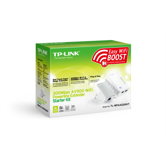 Powerline adapter TP-LINK TL-WPA4220 300Mbps/600Mbps, HomePlug AV, Plug and Play-5