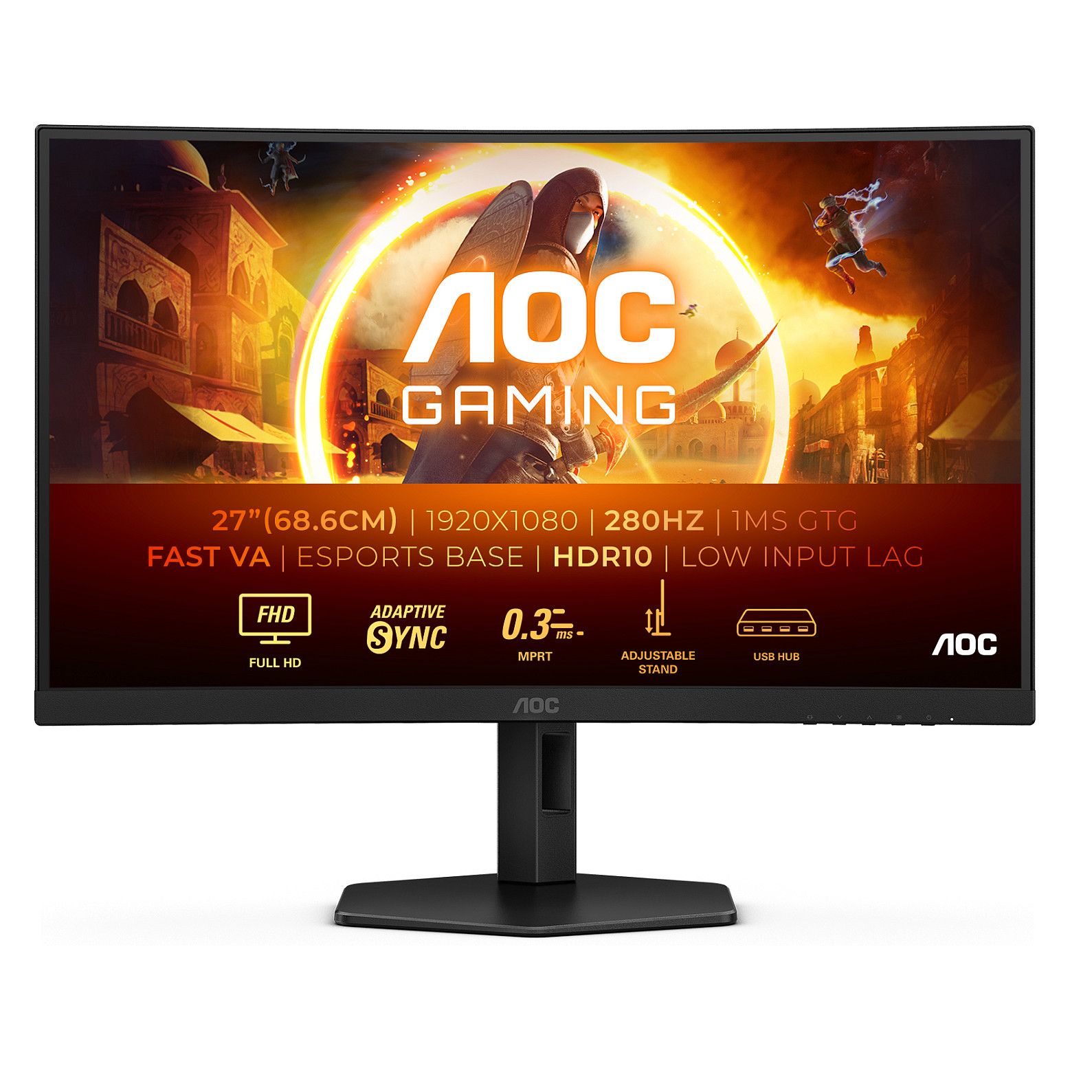 AOC C27G4ZXU 27" 280Hz curved gaming monitor-15