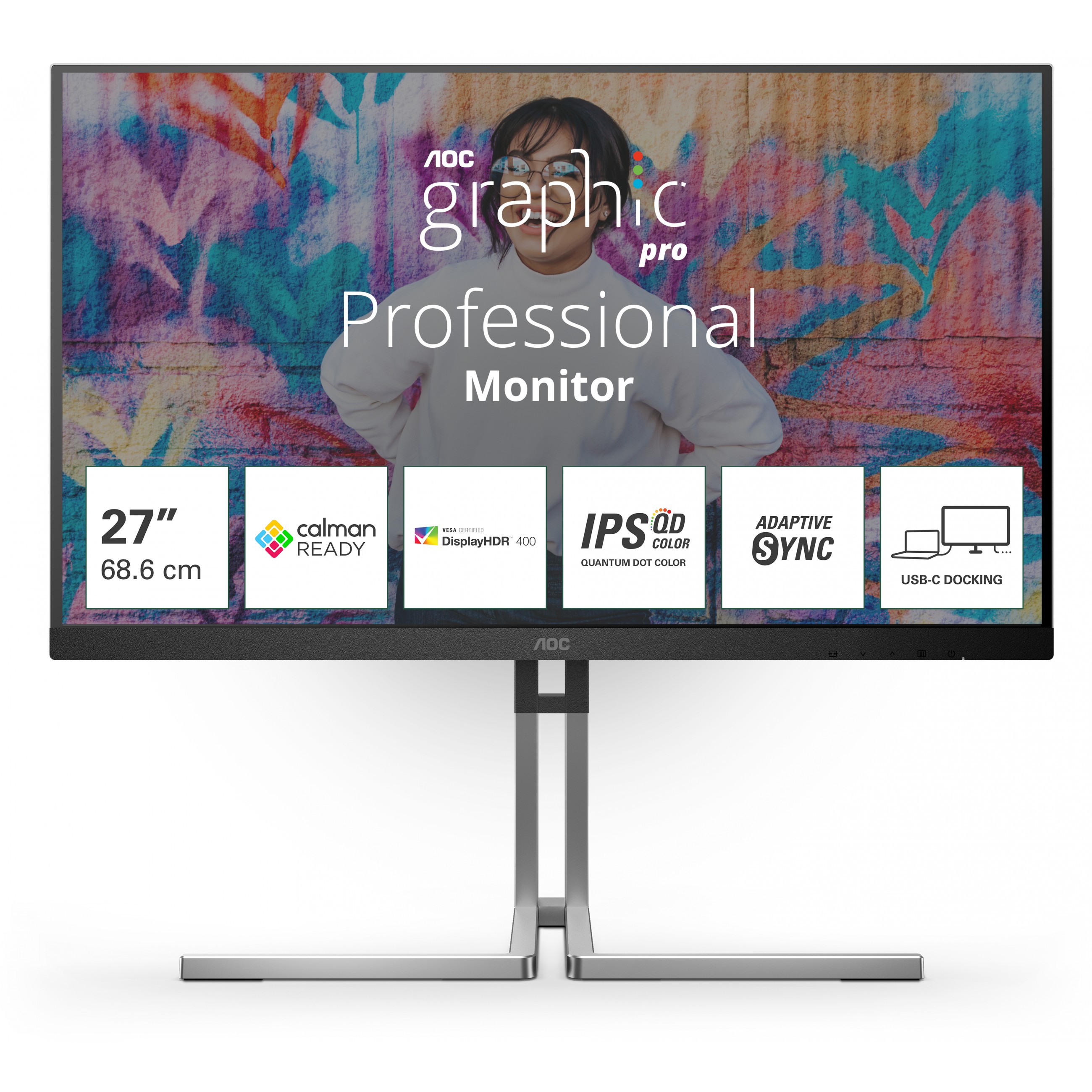 Monitor AOC Q27U3CV (27" IPS, 75Hz, 2560x1440 QHD) crni-1