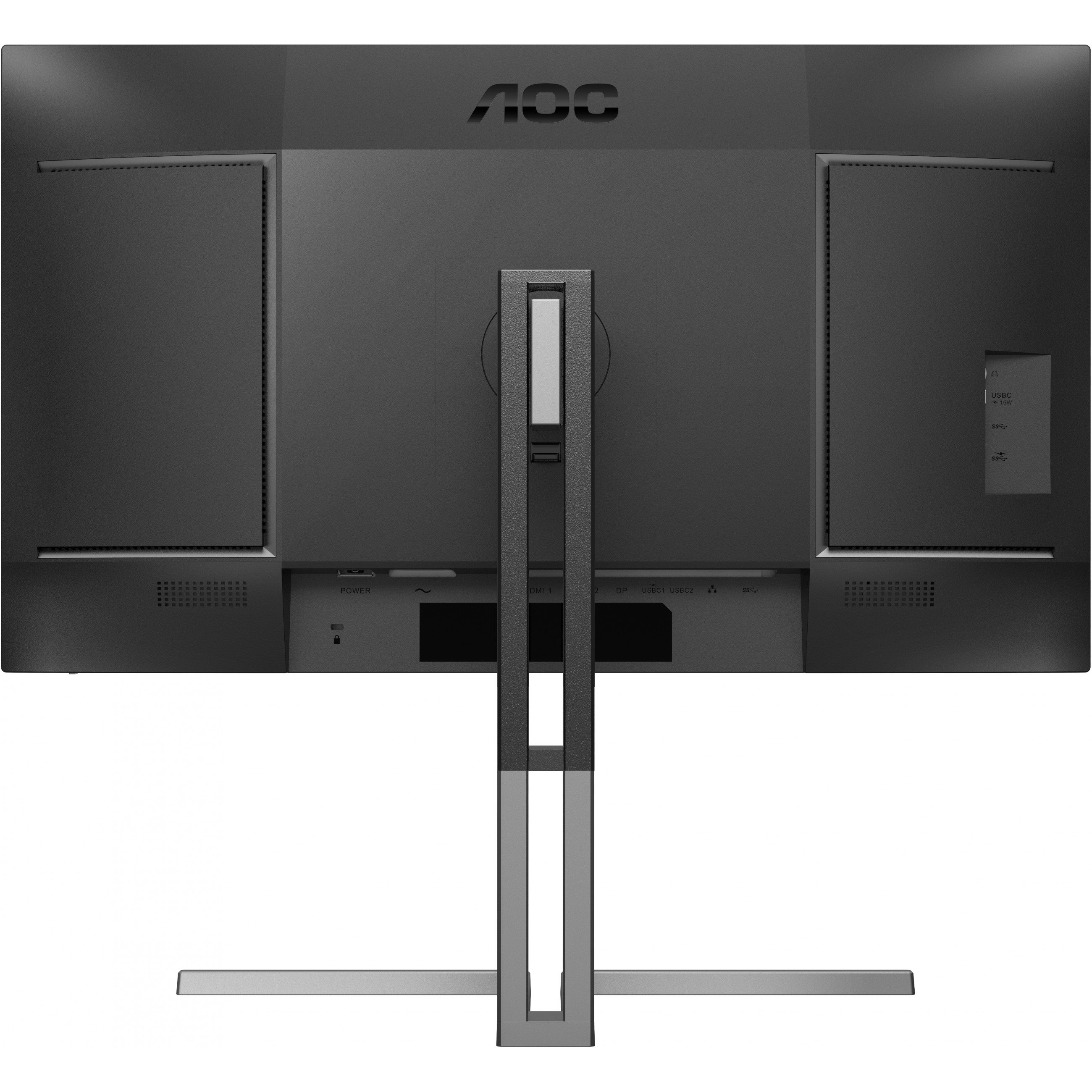 Monitor AOC U27U3CV (27", 4K, HDMI, DP, USB-C, RJ45, Crna sa srebrnim postoljem)-4