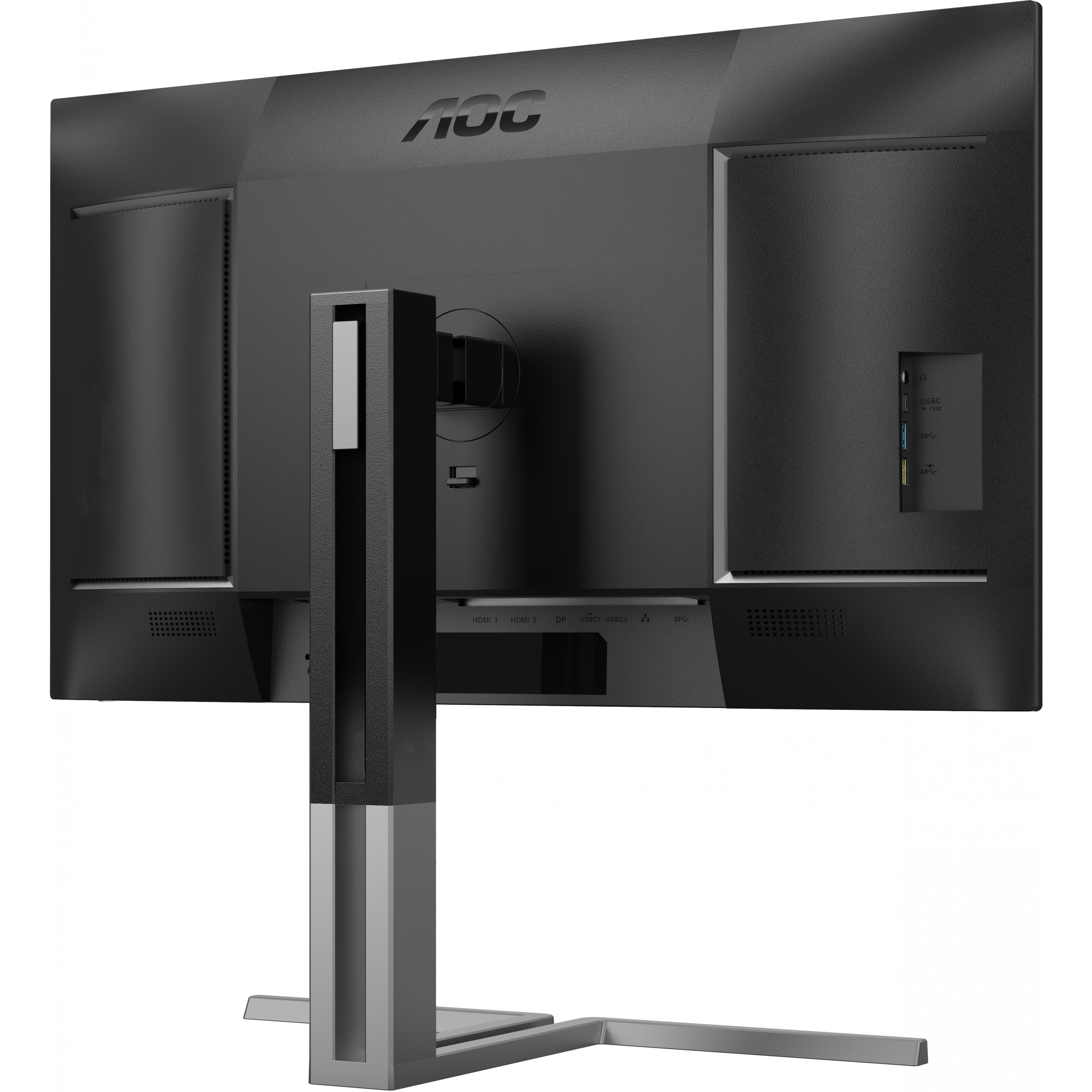 Monitor AOC U27U3CV (27", 4K, HDMI, DP, USB-C, RJ45, Crna sa srebrnim postoljem)-5