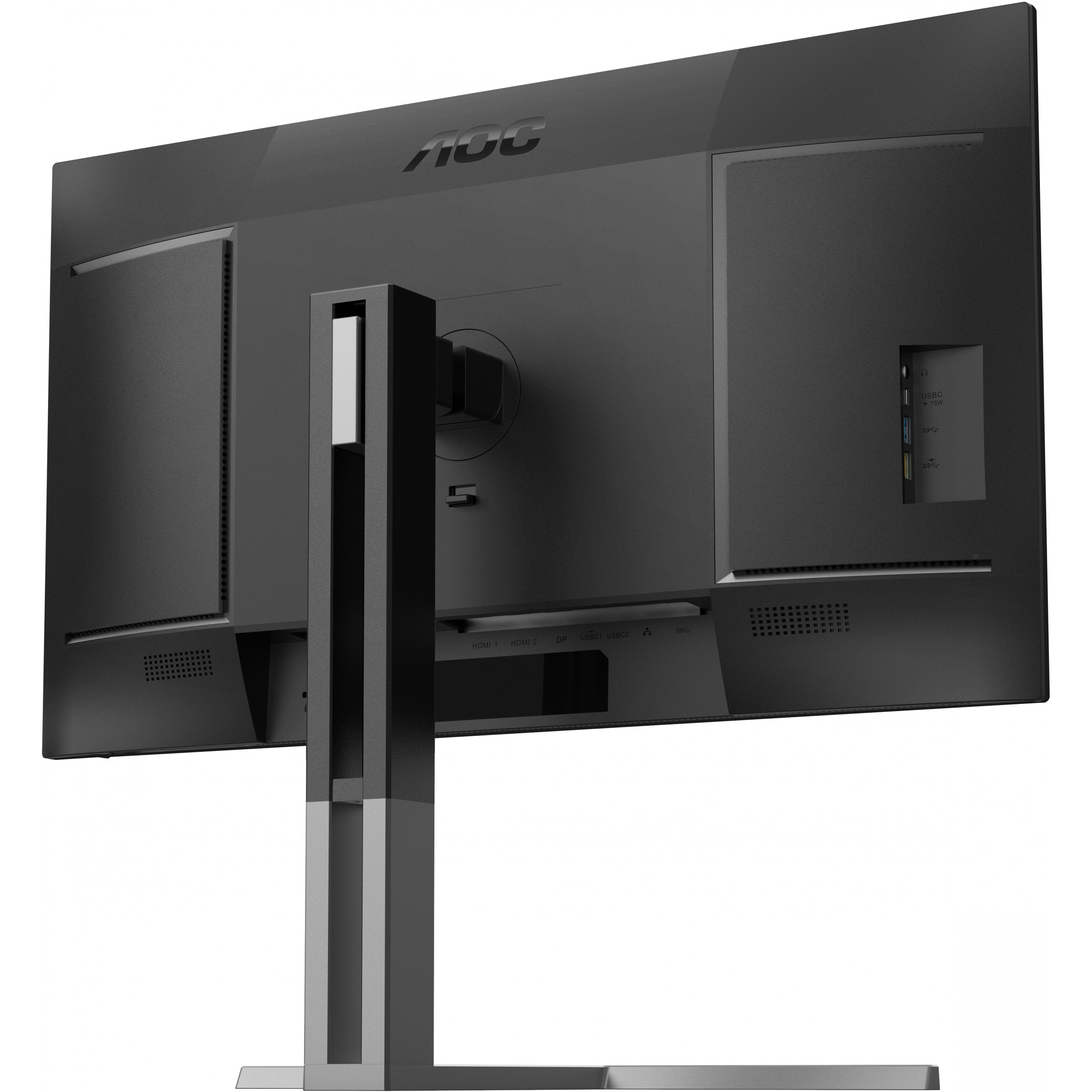 Monitor AOC U27U3CV (27", 4K, HDMI, DP, USB-C, RJ45, Crna sa srebrnim postoljem)-6