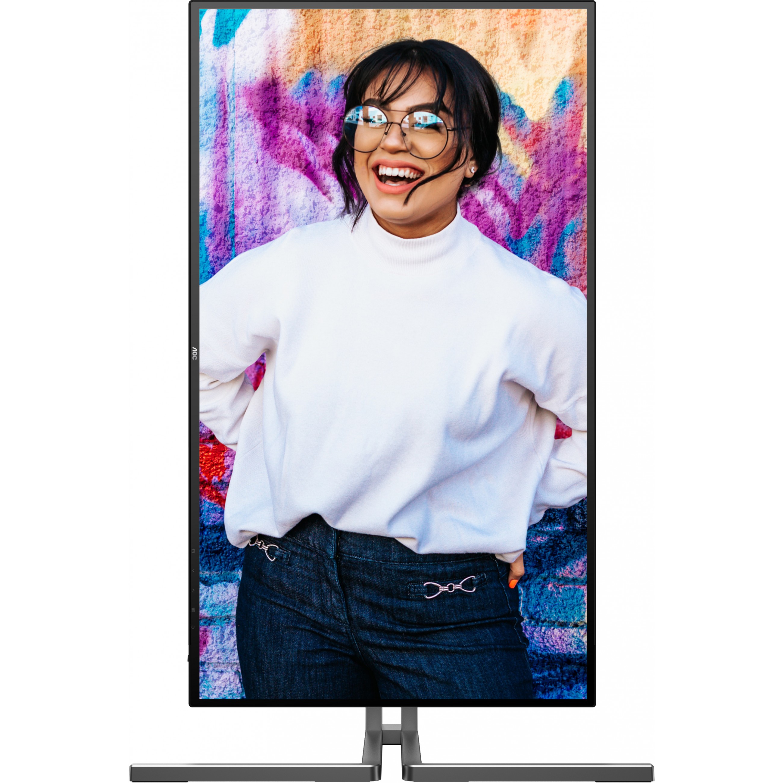 Monitor AOC U27U3CV (27", 4K, HDMI, DP, USB-C, RJ45, Crna sa srebrnim postoljem)-13