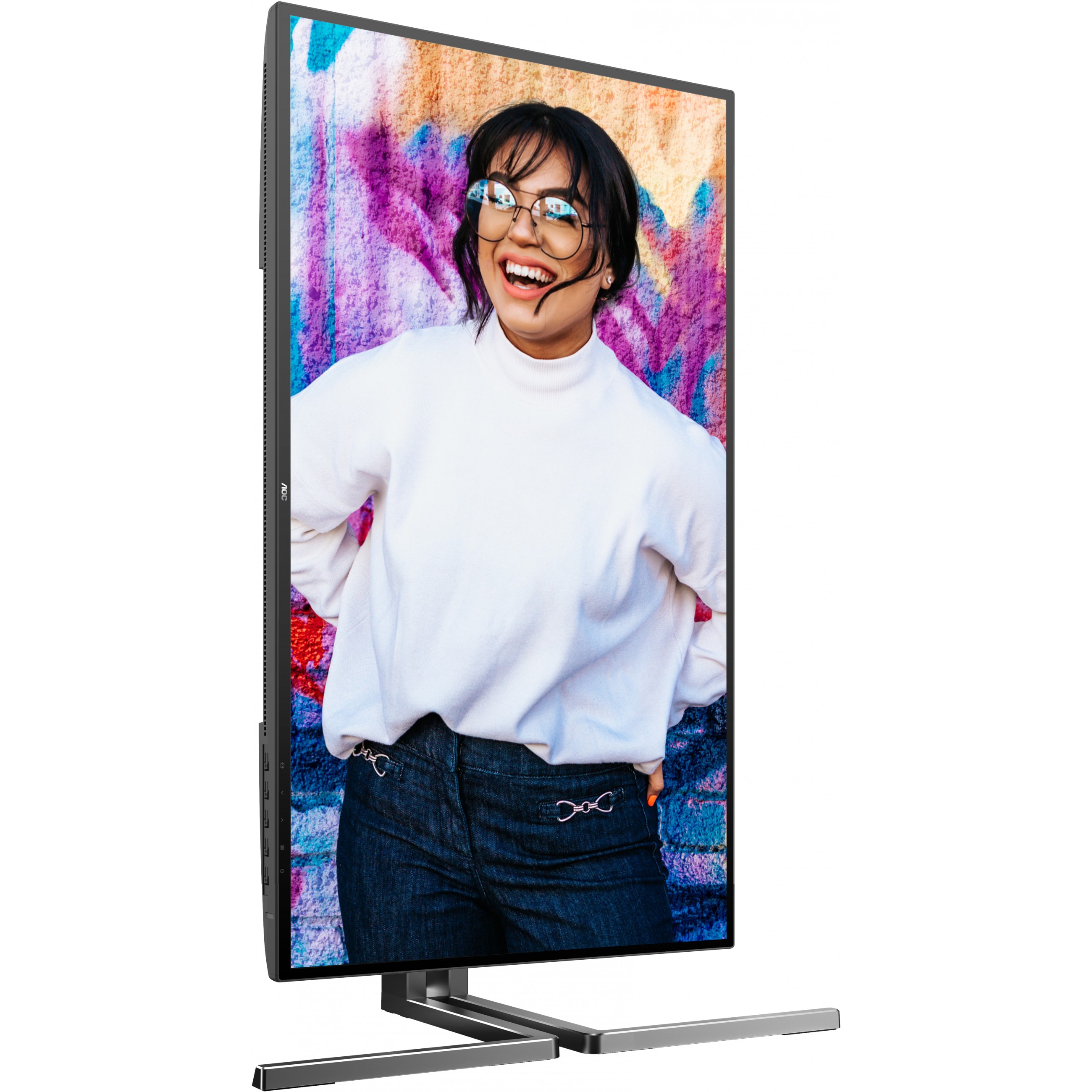 Monitor AOC U27U3CV (27", 4K, HDMI, DP, USB-C, RJ45, Crna sa srebrnim postoljem)-14