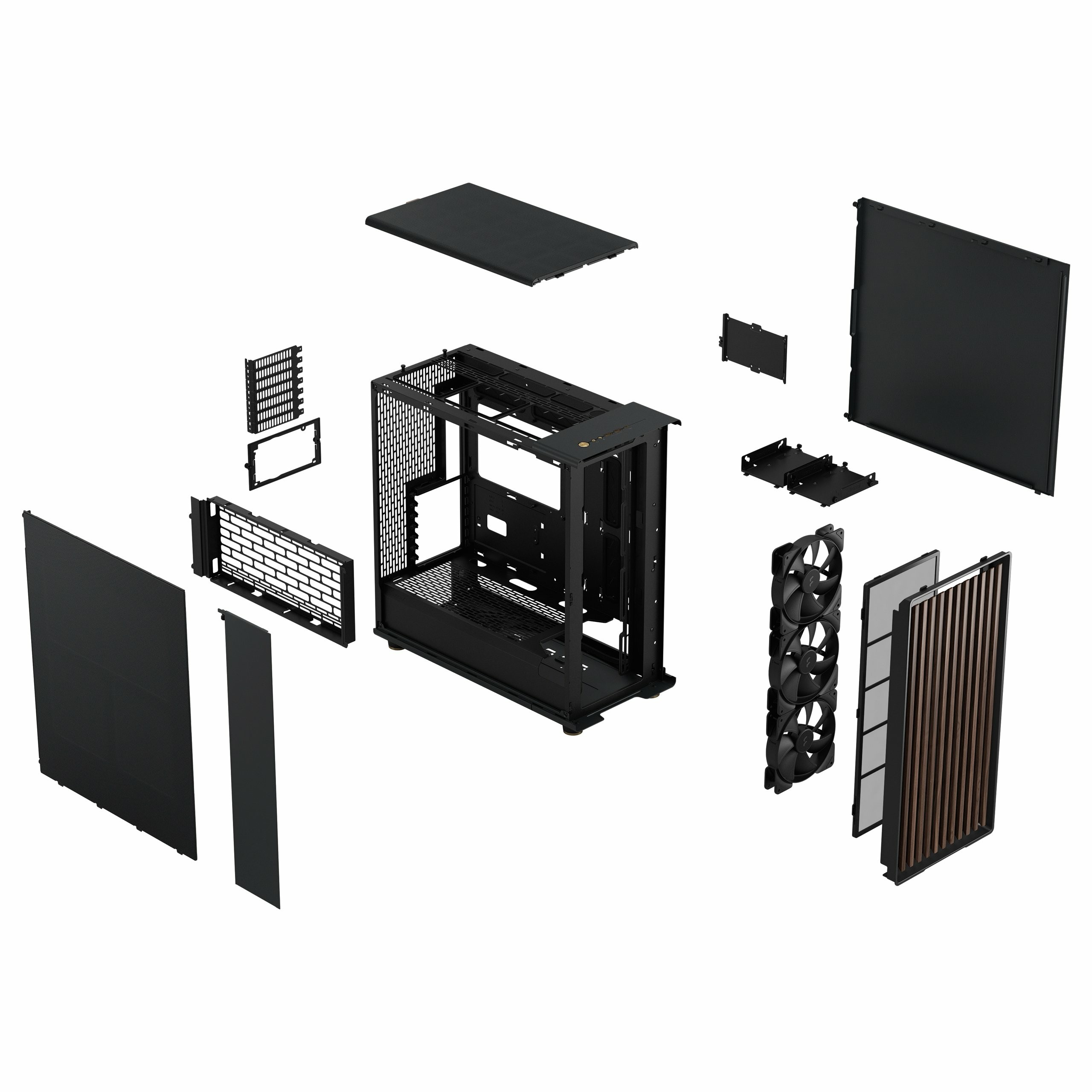 Kućište za računalo FRACTAL DESIGN North XL Charcoal Black (bez napajanja, 7 utora za proširenje, 2x 3.5" SSD, 2x 2.5" SSD, 2x USB 3.0, 1x USB 3.1 Gen 2 Type-C)-12
