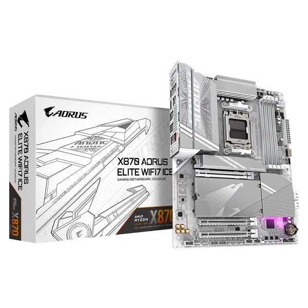 GIGABYTE MB X870 AORUS ELITE WIFI7 ICE (AM5, 4x DDR5 256GB, 1x PCI-E 5.0 x16x16, 1x PCI-E 4.0 x16x4, 1x PCI-E 3.0 x16x2, 3x M.2 PCIe 5.0 & 1x M.2 PCIe 4.0, 4x SATA, 2x USB4 Type-C. 6x USB 3.2, 4x USB)-2