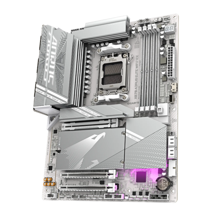 GIGABYTE MB X870 AORUS ELITE WIFI7 ICE (AM5, 4x DDR5 256GB, 1x PCI-E 5.0 x16x16, 1x PCI-E 4.0 x16x4, 1x PCI-E 3.0 x16x2, 3x M.2 PCIe 5.0 & 1x M.2 PCIe 4.0, 4x SATA, 2x USB4 Type-C. 6x USB 3.2, 4x USB)-10
