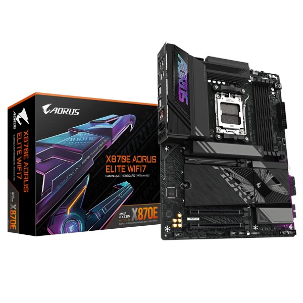 Matična ploča GIGABYTE MB X870E AORUS ELITE WIFI7 (AM5, 4x DDR5 256GB, 1x PCI-E 5.0 x16x16, 1x PCI-E 4.0 x16x4, 1x PCI-E 3.0 x16x2, 3x M.2 PCIe 5.0 & 1x M.2 PCIe 4, 4x SATA, 2x USB4 Type-C, 6x USB 3.2, 3x USB 2.0)-2