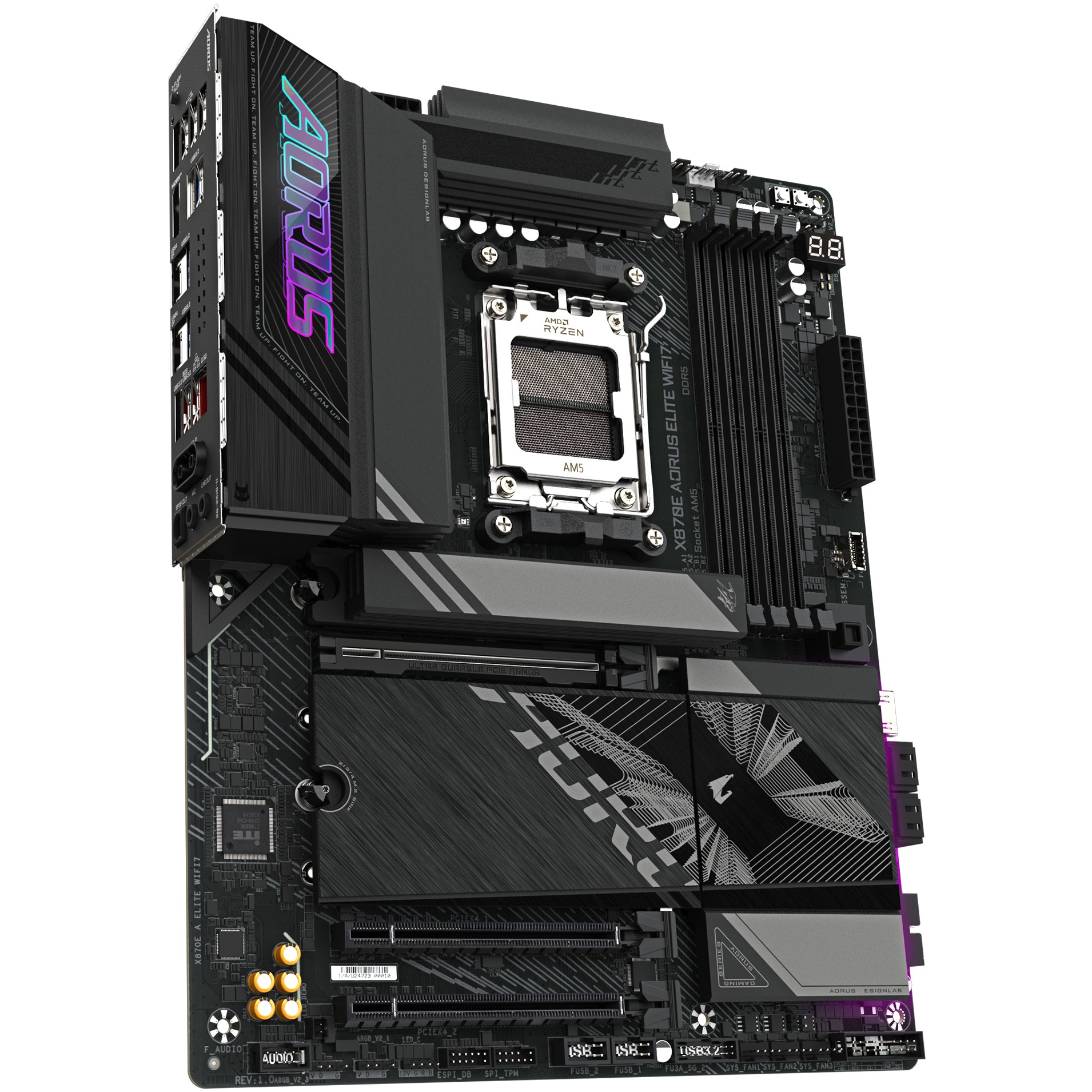 Matična ploča GIGABYTE MB X870E AORUS ELITE WIFI7 (AM5, 4x DDR5 256GB, 1x PCI-E 5.0 x16x16, 1x PCI-E 4.0 x16x4, 1x PCI-E 3.0 x16x2, 3x M.2 PCIe 5.0 & 1x M.2 PCIe 4, 4x SATA, 2x USB4 Type-C, 6x USB 3.2, 3x USB 2.0)-6