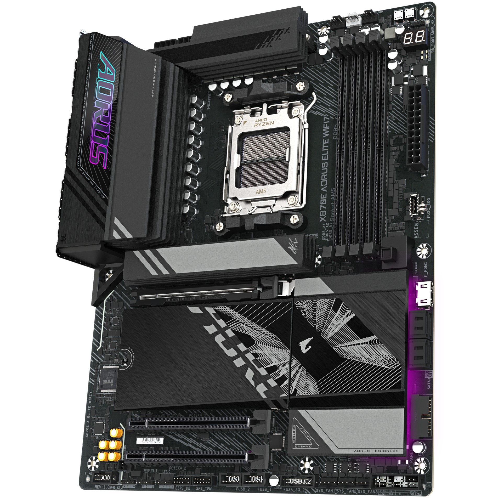 Matična ploča GIGABYTE MB X870E AORUS ELITE WIFI7 (AM5, 4x DDR5 256GB, 1x PCI-E 5.0 x16x16, 1x PCI-E 4.0 x16x4, 1x PCI-E 3.0 x16x2, 3x M.2 PCIe 5.0 & 1x M.2 PCIe 4, 4x SATA, 2x USB4 Type-C, 6x USB 3.2, 3x USB 2.0)-7