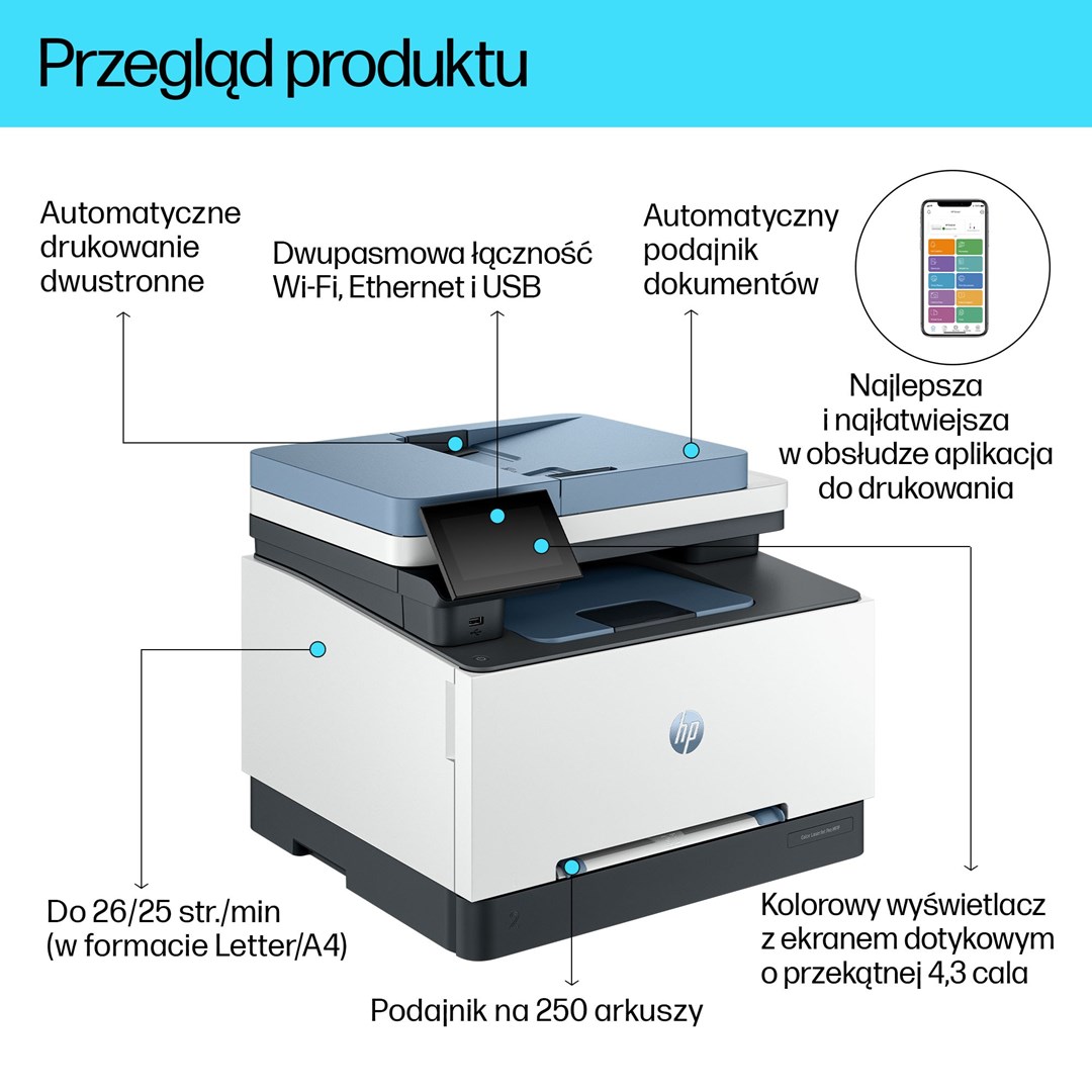 Multifunkcijski pisač HP Color LaserJet Pro MFP 3302sdw (Wi-Fi, Duplex, Mreža), 499Q6F-8