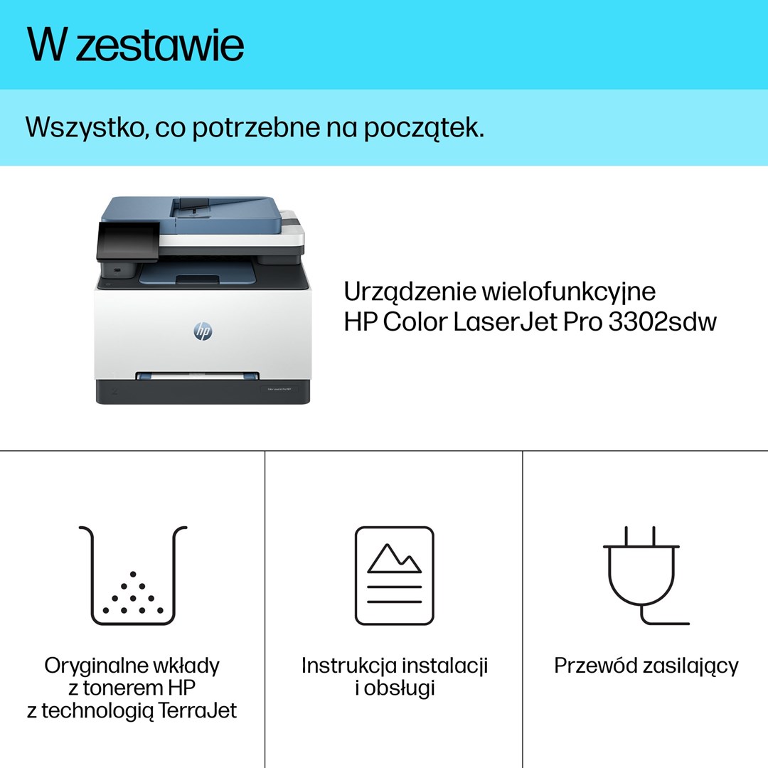 Multifunkcijski pisač HP Color LaserJet Pro MFP 3302sdw (Wi-Fi, Duplex, Mreža), 499Q6F-9