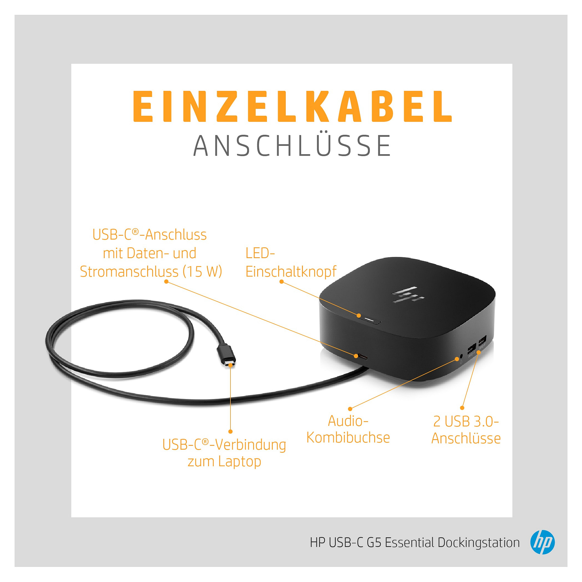 HP USB-C G5 Essential Dock-6