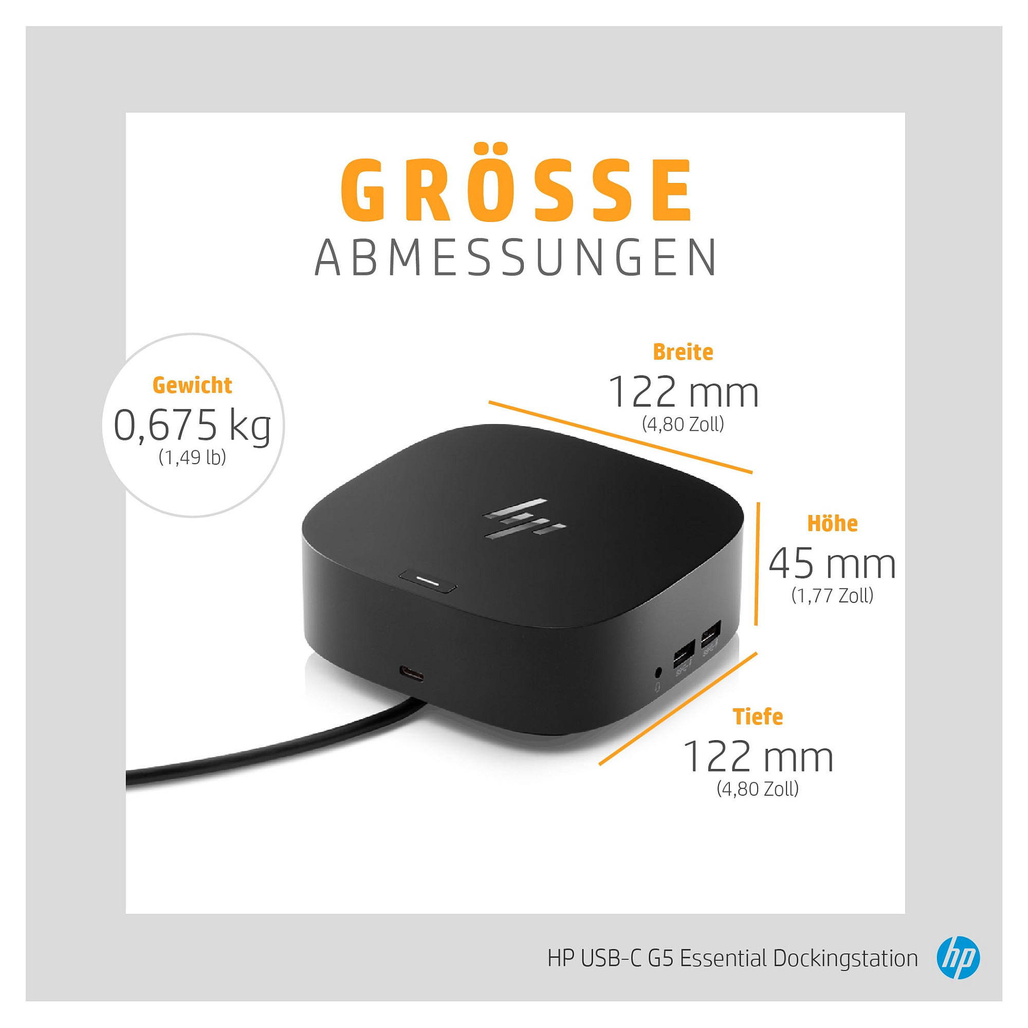HP USB-C G5 Essential Dock-7