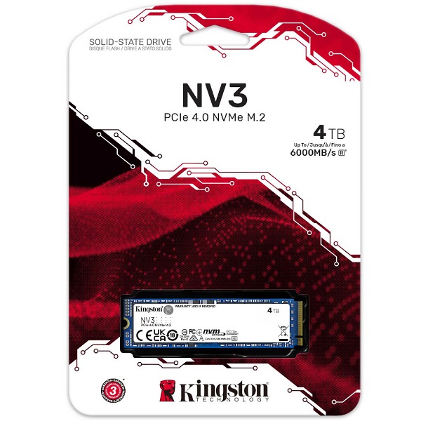 SSD KINGSTON NV3 4TB (M.2 2280, PCIe 4.0, NVMe, 6000 MB/s čitanje, 5000 MB/s zapisivanje)-1