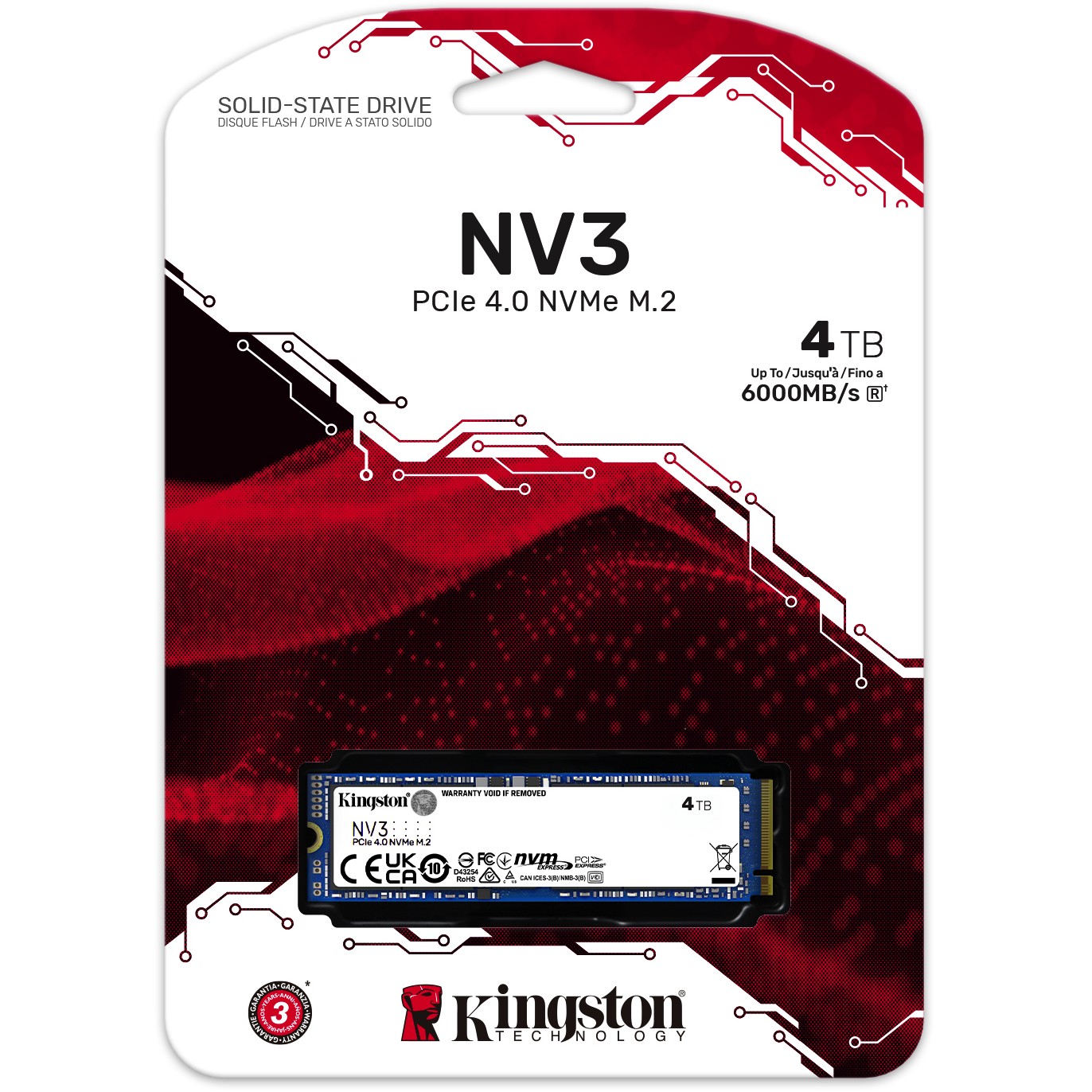 SSD KINGSTON NV3 4TB (M.2 2280, PCIe 4.0, NVMe, 6000 MB/s čitanje, 5000 MB/s zapisivanje)-7