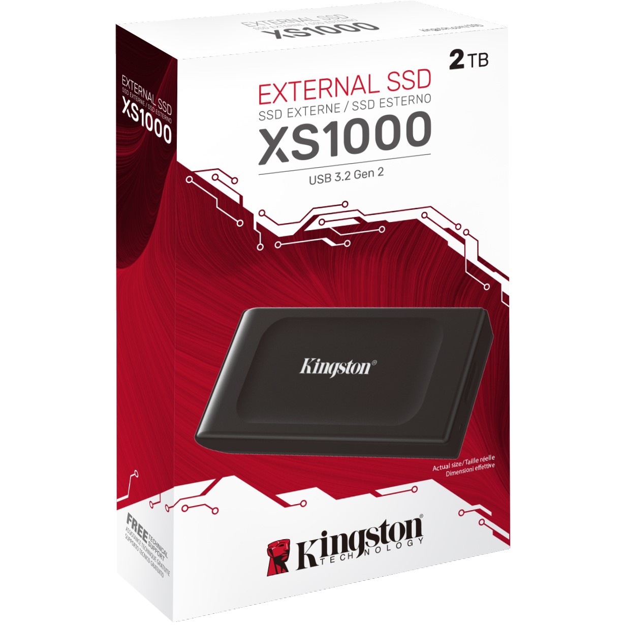 Vanjski SSD KINGSTON XS1000 (2TB, USB 3.2 Gen 2, USB-C, crni)-8