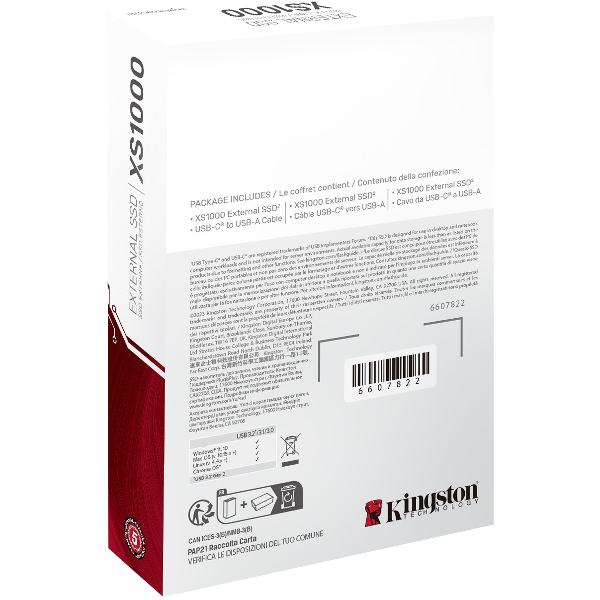 Vanjski SSD KINGSTON XS1000 (2TB, USB 3.2 Gen 2, USB-C, crni)-9