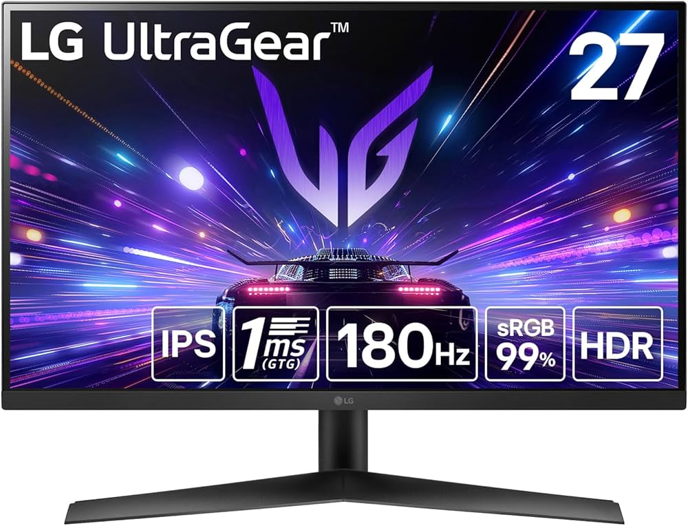 Monitor LG UltraGear 27GS60F (27", FHD, IPS, 180 Hz, 1 ms, HDR10, G-Sync Compatible, FreeSync Premium) crni-0