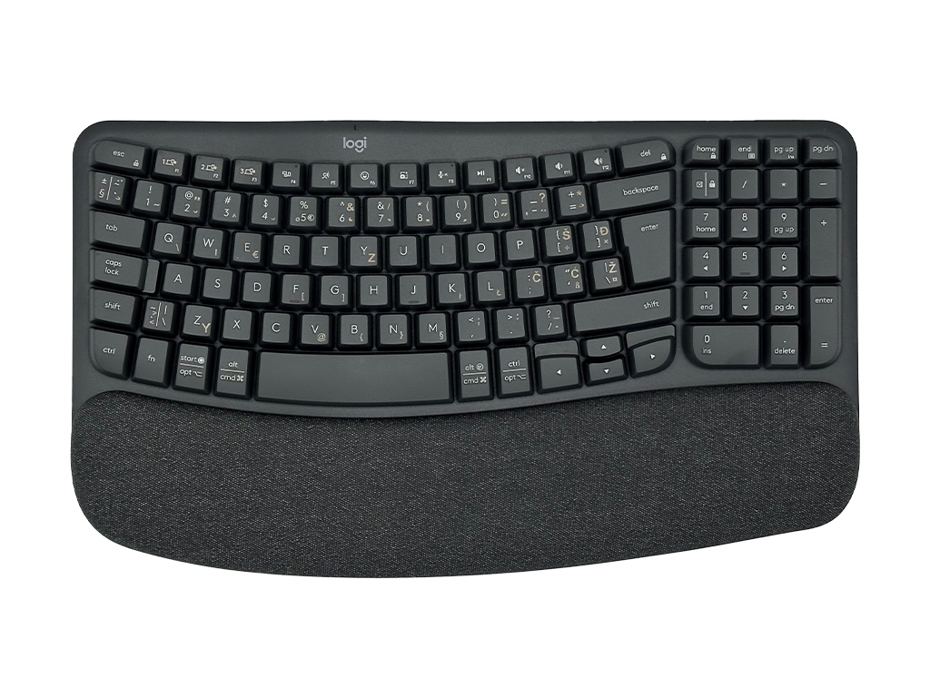 LOGITECH Wave Bluetooth ergonomic keyboard - GRAPHITE - US INTL-0