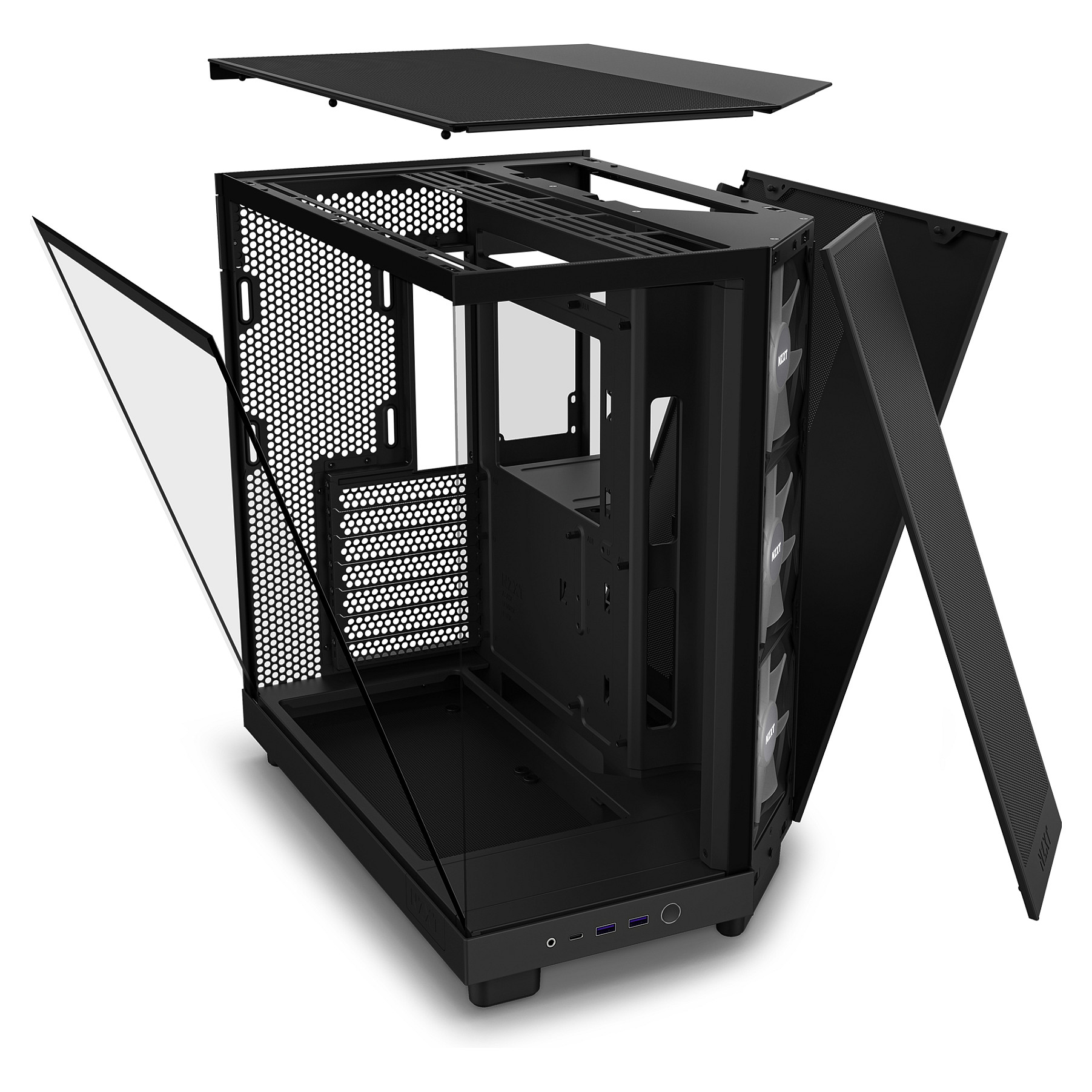 NZXT H6 Flow RGB, crno bez napajanja, ATX-6