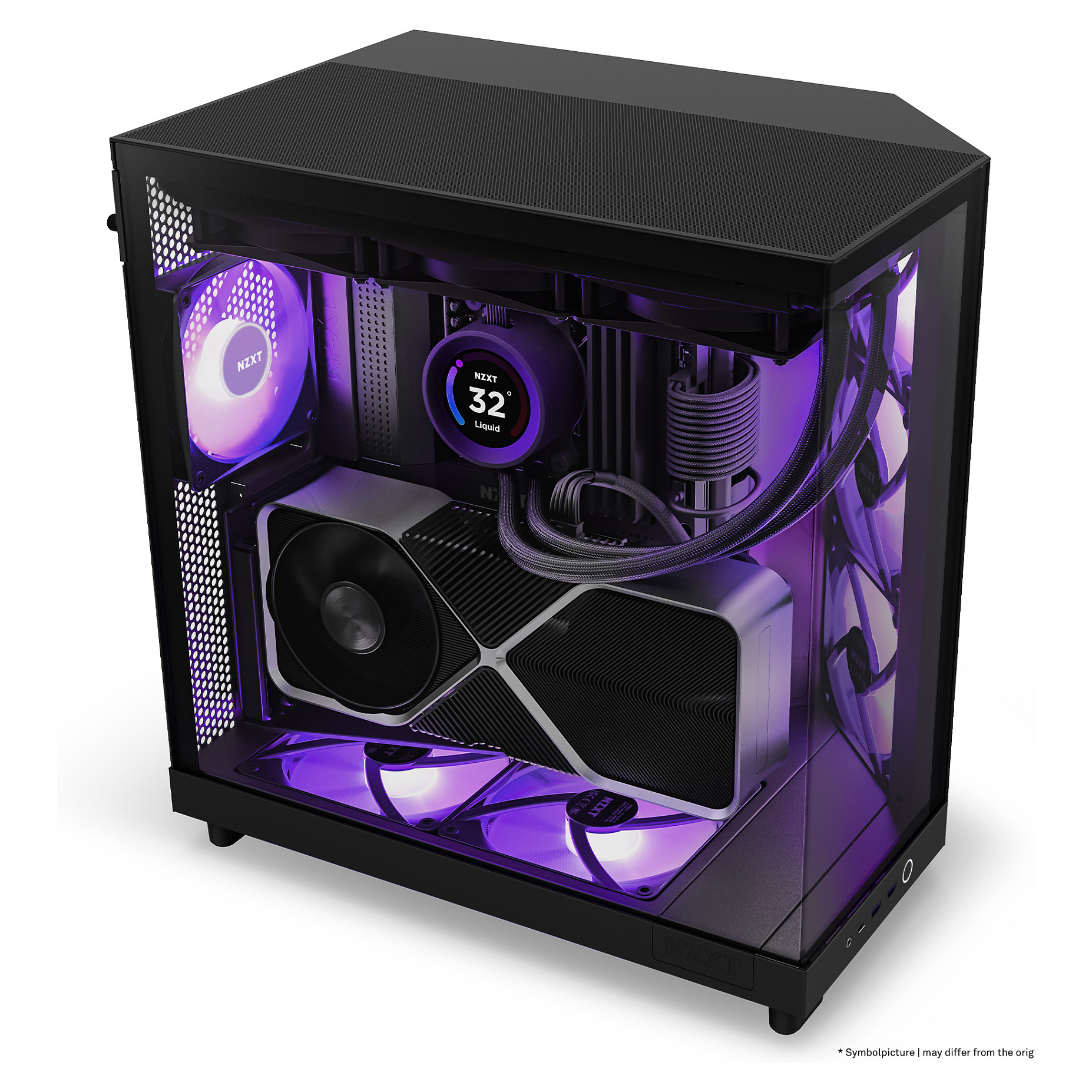 NZXT H6 Flow RGB, crno bez napajanja, ATX-7