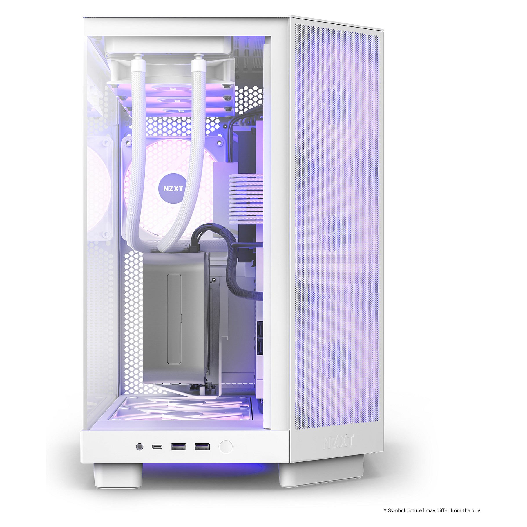Kućište za PC NZXT H6 Flow RGB bijelo bez napajanja, ATX-2