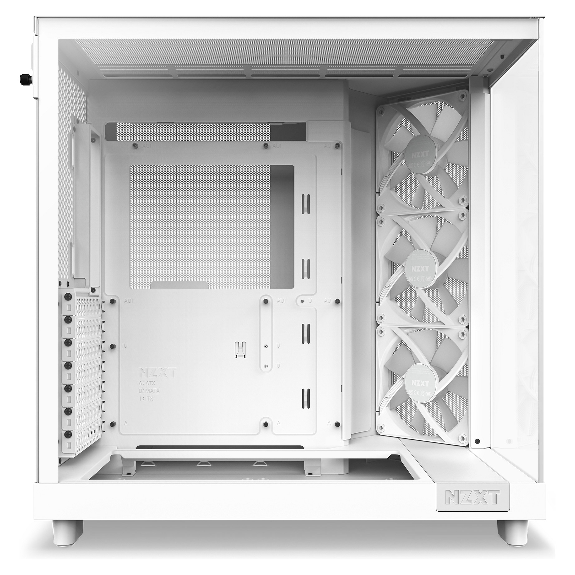 Kućište za PC NZXT H6 Flow RGB bijelo bez napajanja, ATX-4