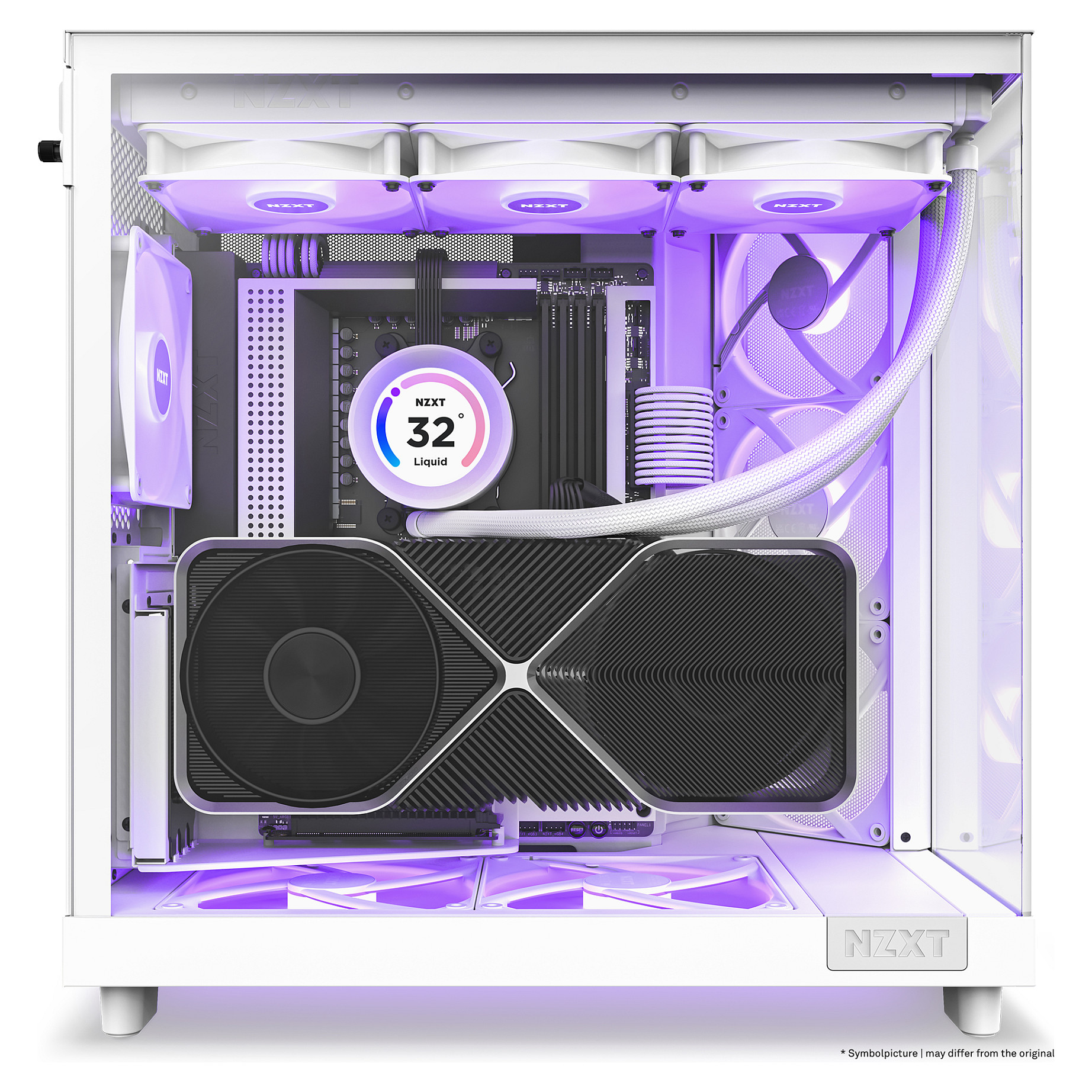 Kućište za PC NZXT H6 Flow RGB bijelo bez napajanja, ATX-5