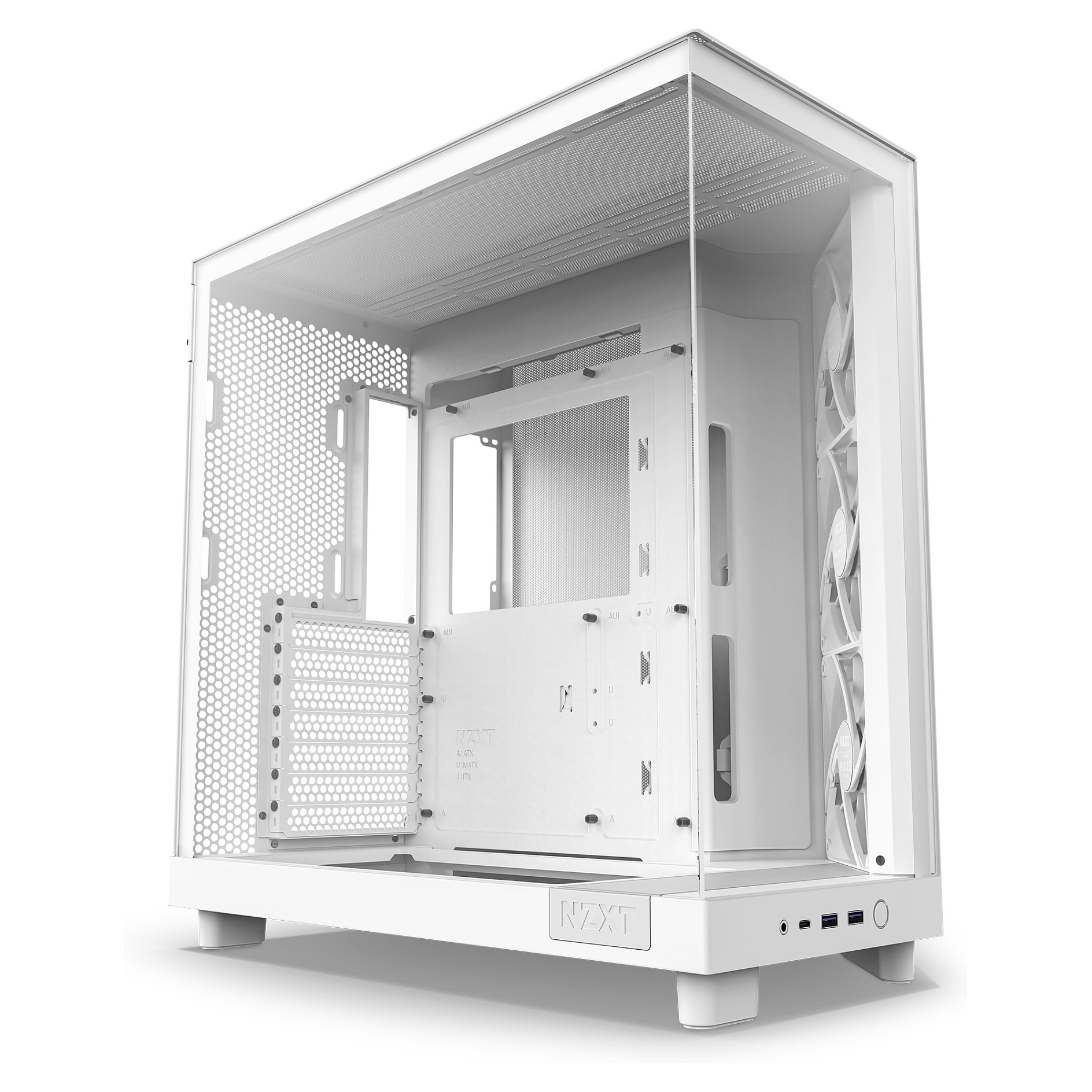 Kućište za PC NZXT H6 Flow bijelo bez napajanja ATX-2