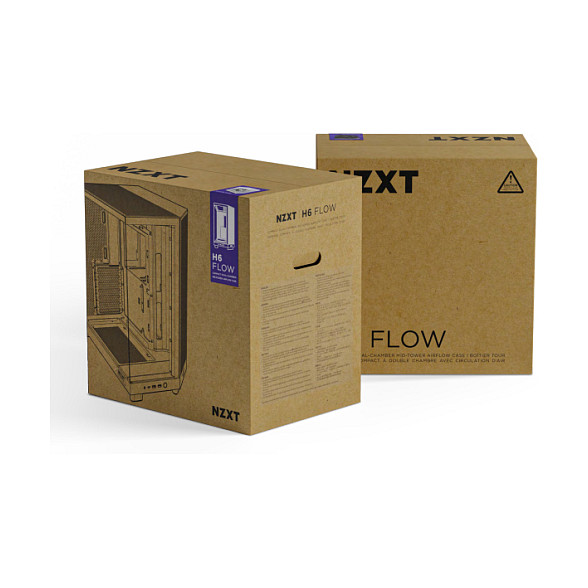 Kućište za PC NZXT H6 Flow bijelo bez napajanja ATX-7