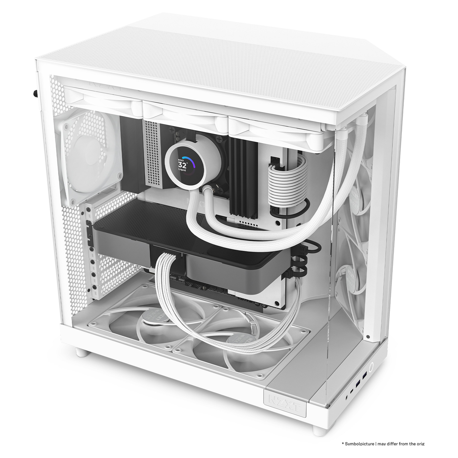 Kućište za PC NZXT H6 Flow bijelo bez napajanja ATX-8