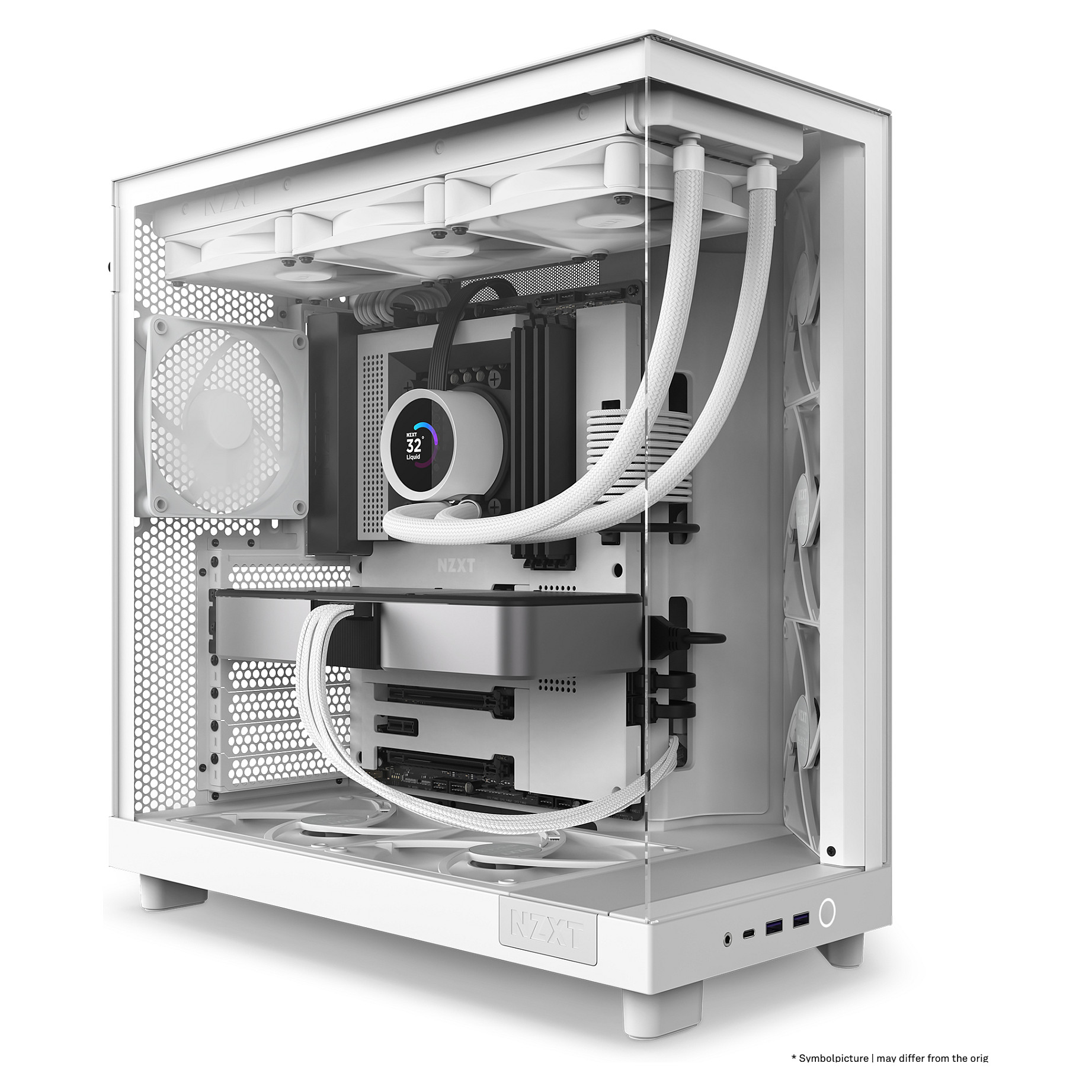 Kućište za PC NZXT H6 Flow bijelo bez napajanja ATX-9