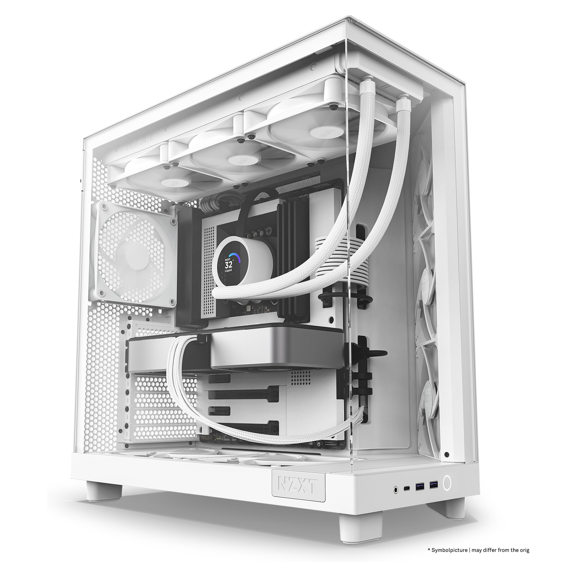 Kućište za PC NZXT H6 Flow bijelo bez napajanja ATX-10
