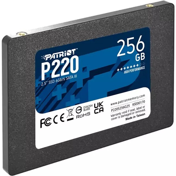 Patriot SSD P220 R550/W490, 256GB, 7mm, 2.5"-0