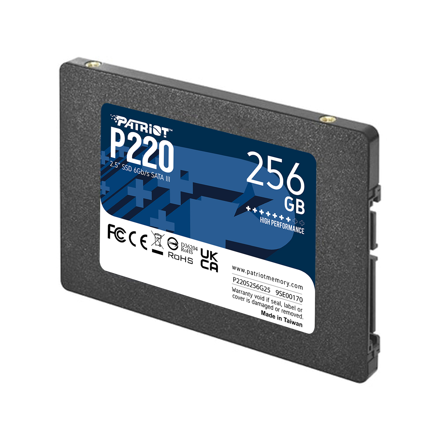 Patriot SSD P220 R550/W490, 256GB, 7mm, 2.5"-3